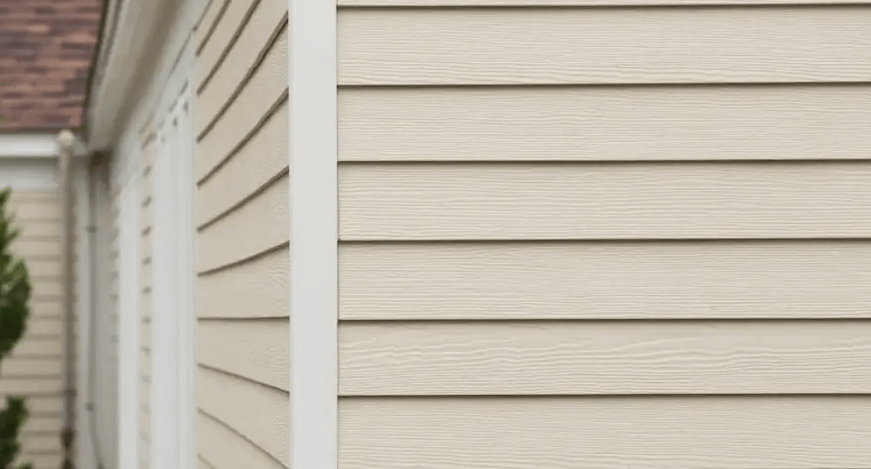 Close-up of vinyl siding