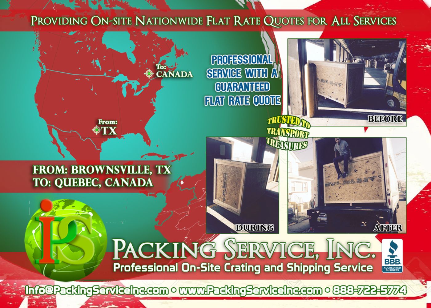 Packing, Crating, Loading, Palletizing and Shipping in