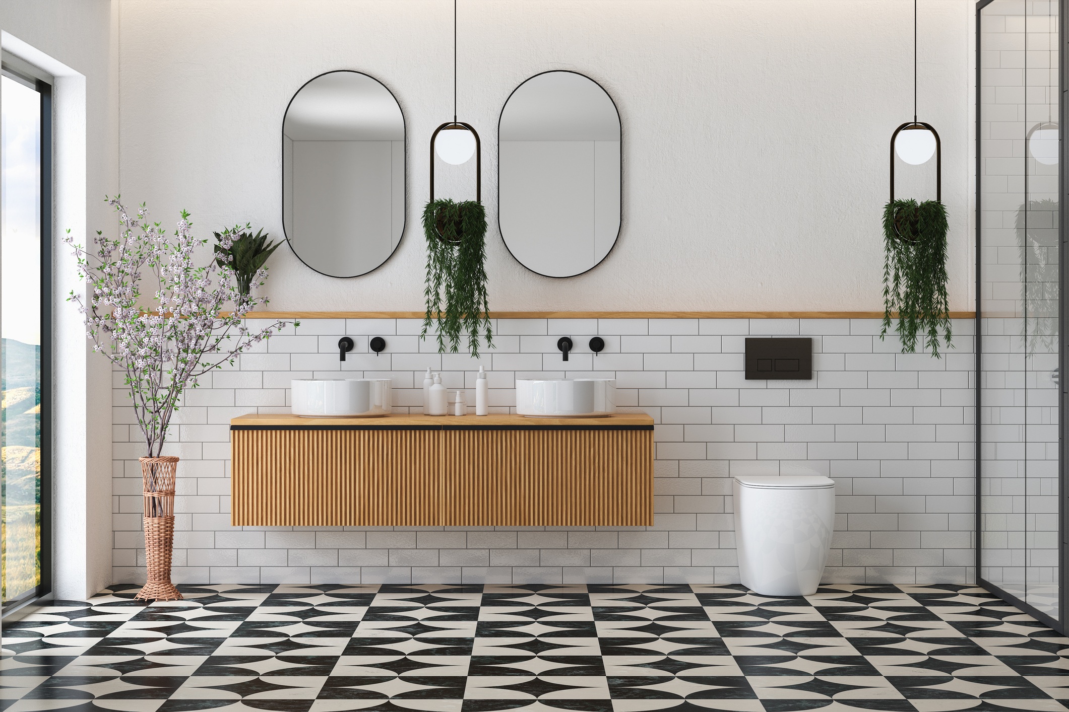 20 идей напольной плитки для ванной комнаты для небольших помещений
