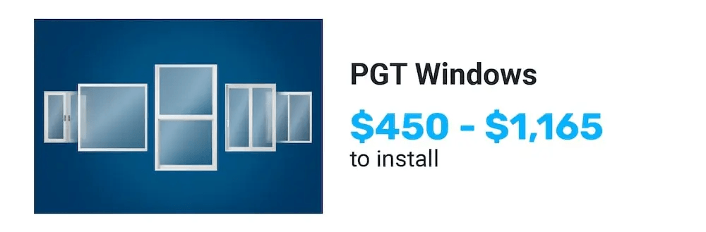 PGT windows price