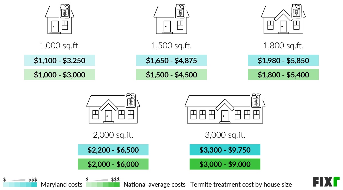 2022 Cost of Termite Treatment in Maryland