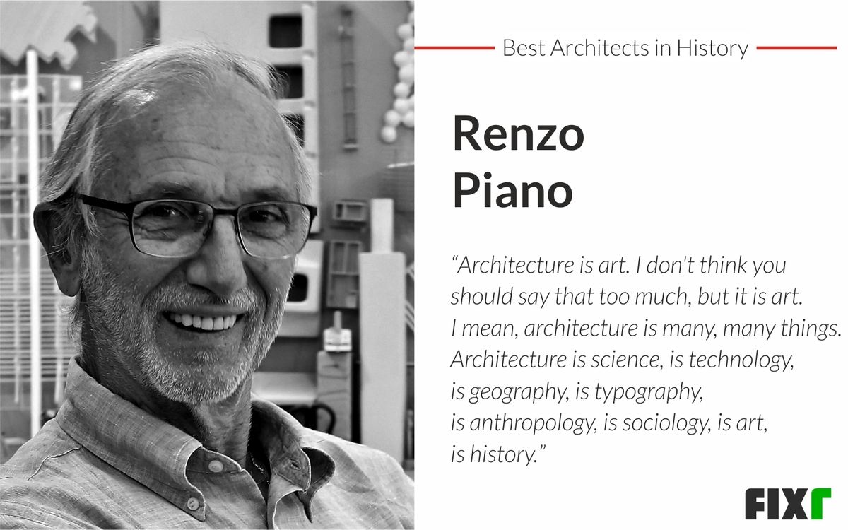 Best Architects in History - Renzo Piano