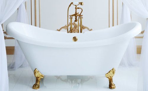 clawfoot tub for two